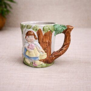 Vintage Little Red Riding Hood Mug Jeffrey Snyder JSNY Taiwan Embossed